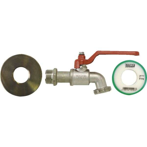 Image du produit KIT ADAPTATEUR AVEC ROBINET 3/4" 20X27MM POUR CUVE &Oslash; 60MM 1000L