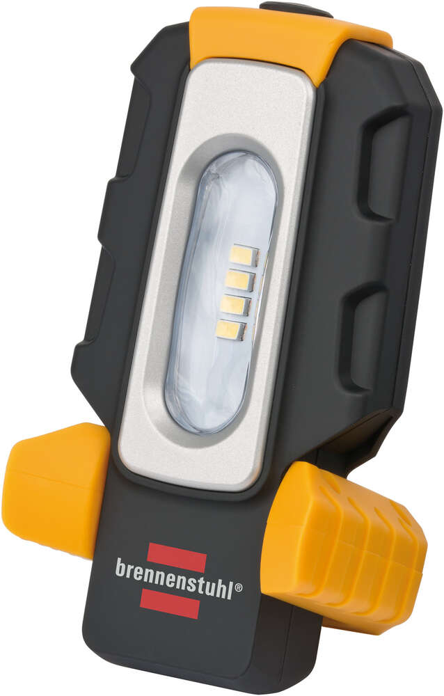 Image du produit -- LAMPE TORCHE 4 LED RECHARGEABLE, 200 LUMEN (AUTONOMIE 3H, 2 MODES D'ECLAIRAGE, PETIT FORMAT, ORIENTABLE, CROCHET)