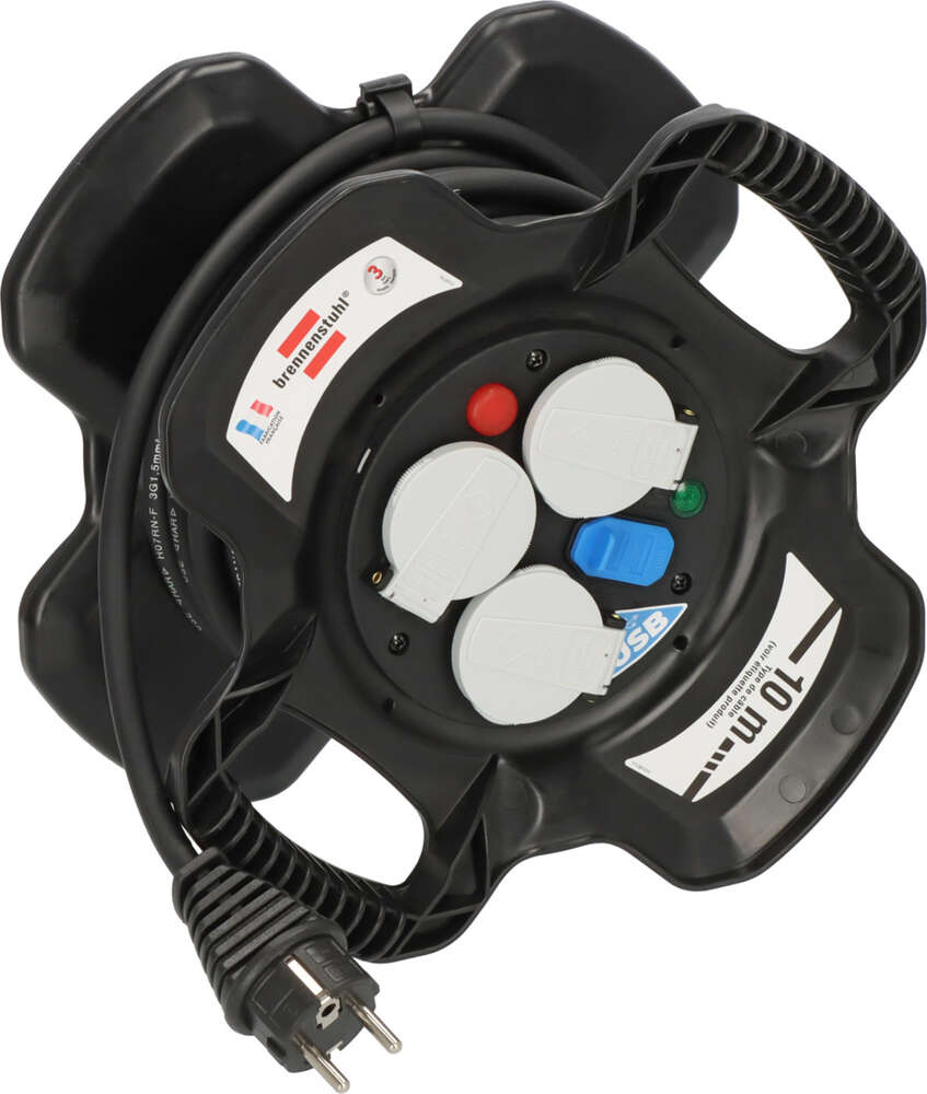 Image du produit ENROULEUR DE C&Acirc;BLE X-GUM 10M HO7RNF 3 PRISES + 2 PRISES USB