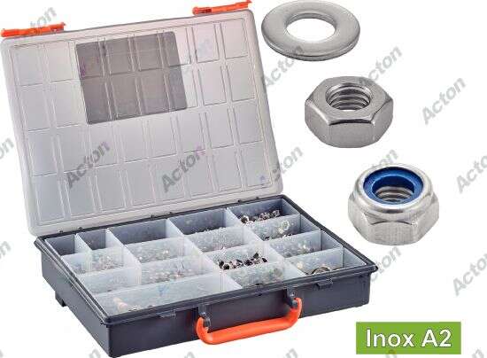 Image du produit COFFRET DE 1760 ECROUS + RONDELLES INOX A2 PACK PRO