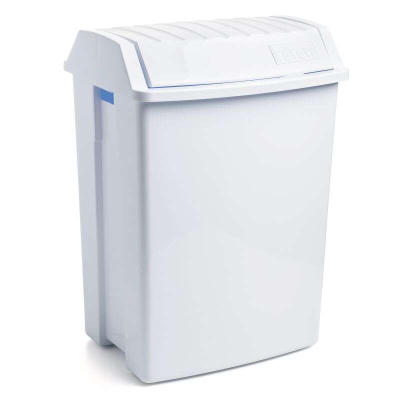 Image du produit POUBELLE 49L COUVERCLE BASCULANT BLANC