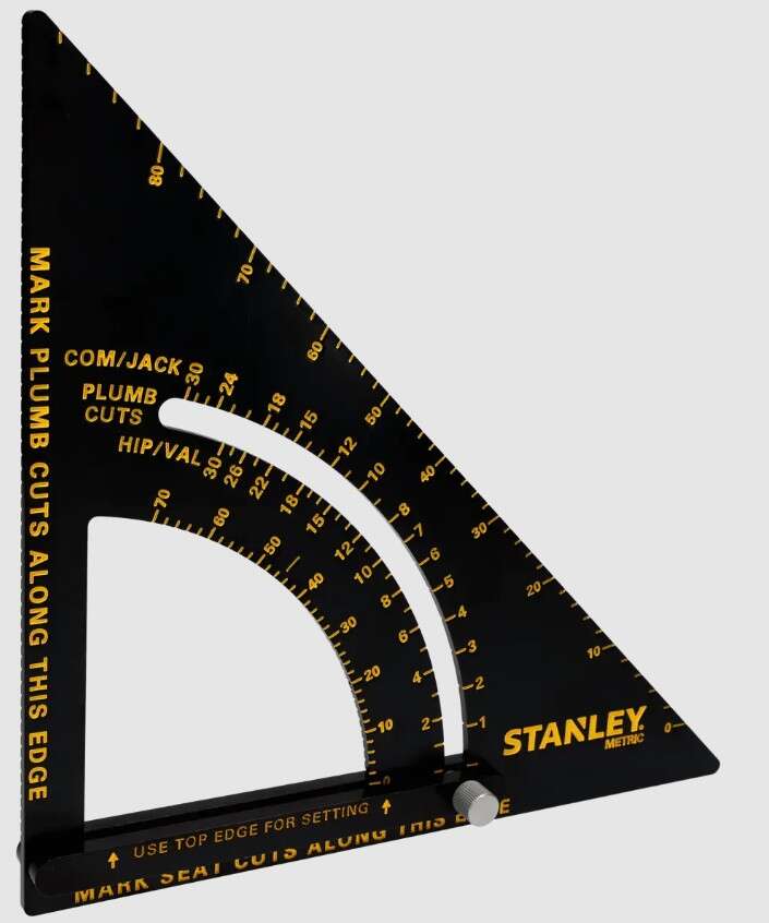 Image du produit EQUERRE CHARPENTIER NOIRE 30CM AJUSTABLE QUICKSHARES STANLEY
