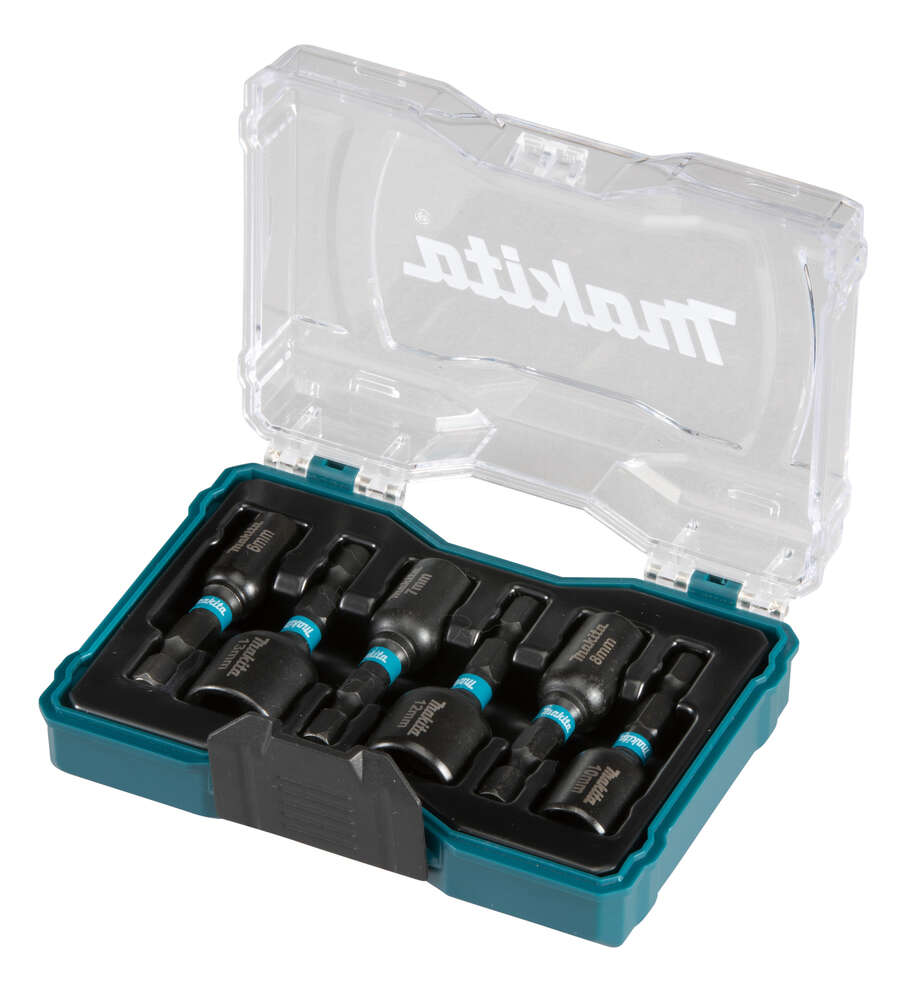 Image du produit COFFRET DOUILLES CHOCS IMPACT HEX 1/4 6/7/8/10/12/13 MM  MAKITA