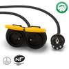 Image du produit RALLONGE ELECTRIQUE NOIR CAOUTCHOUC 10M  1.5 MM AVEC 2 FICHES FEMELLES