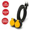 Image du produit RALLONGE ELECTRIQUE NOIR CAOUTCHOUC 10M  1.5 MM AVEC 2 FICHES FEMELLES