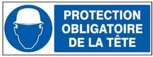 Image produit PANNEAU ECO 33X20CM "PROTECTION OBLIGATOIRE DE LA TETE"