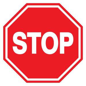 Image produit PANNEAU PVC ROND Ø 42CM "STOP"