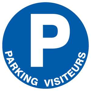 Image produit PANNEAU PVC ROND Ø 42CM "PARKING VISITEURS"