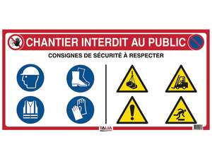 Image produit PANNEAU ECO 80X40CM "SIGNALETIQUE 10 EN 1" CONSIGNE SECURITE