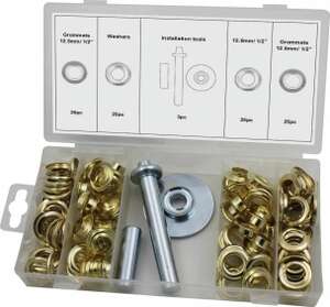Image produit KIT OUTILS 100 OEILLETS + RONDELLES POUR REPARATION BACHE