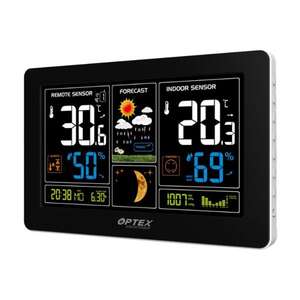 Image produit STATION METEOROLOGIQUE COULEUR SANS FIL - PLUIES ET TEMPERATURES INT EXT